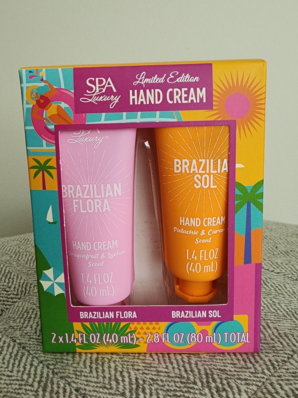 Brazilian Flora & Sol Hand Cream Duo - Pink & Orange